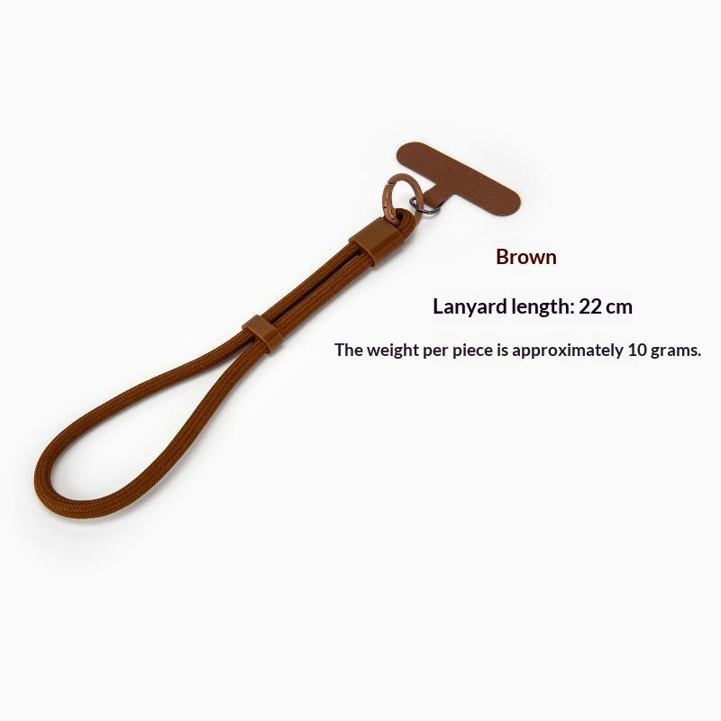 Short Polyester Phone Wrist Lanyards Scratch-Proof Multiple Candy Colors with Free Adhesive Pads for USB Drives Keys