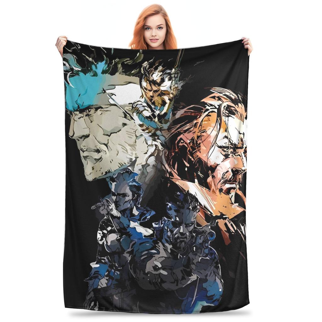 Metal Gear Solid Snake Game (1) Blanket Quality Super Soft Throw Blanket Winter Kids Outdoor Funny Bedspread