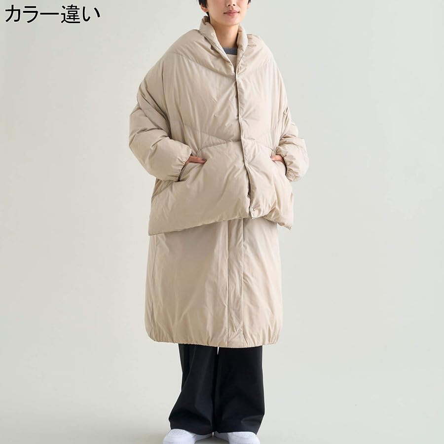 Fular Poncho din Puf NANGA, NA24423C605, BLK