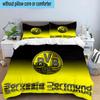 3PCS Borussia Dortmund Printed Bedding Set, Includes A Duvet Cover and Two Pillowcases for Bedroom, Suitable for All Seasons