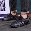 2025 Spring New Shoes Men's Camouflage Shoes Flying Woven Breathable Shoes Men