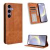 For Samsung Galaxy S25 FE Leather Case Wallet Stand Retro Texture Phone Cover