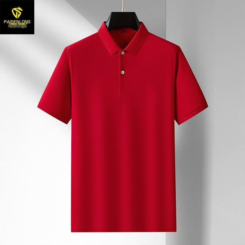 220g Mercerized 100% Cotton Pique Polo Short Sleeve Shirt for Men XL