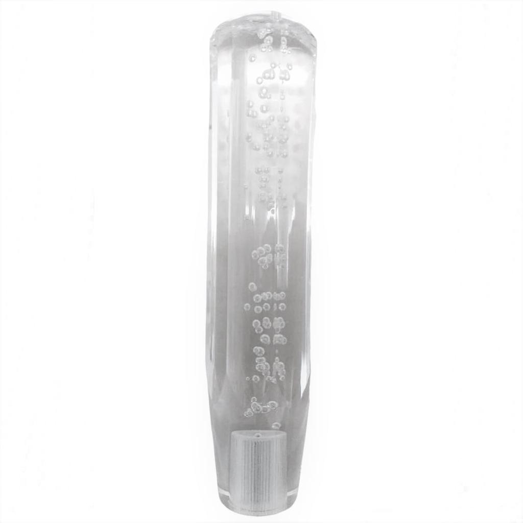 SCGEHA Crystal Shift Knob, Universal Bubble, Octagonal, Foam Included, Adapter, 3 Colors, 7.9 Inches (20 Cm) (White)