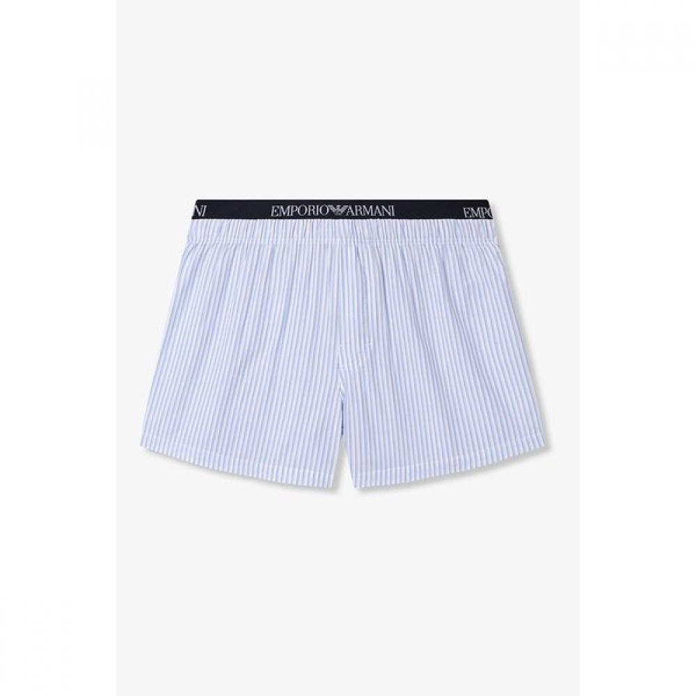 Emporio Armani Мужские хлопковые боксеры с полосками 0815312097 S(95)