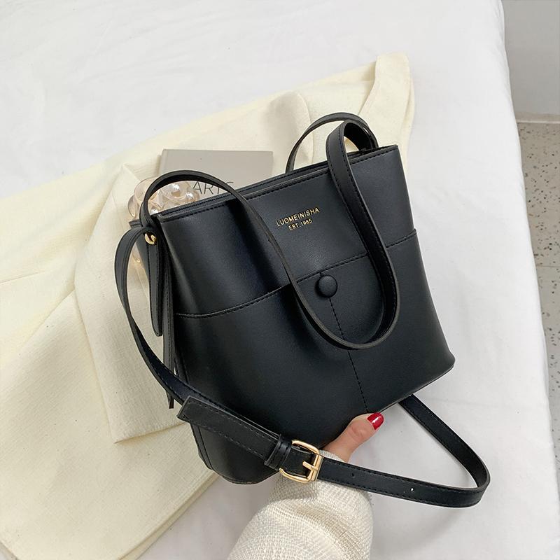 Large Capacity Contrast Color Bucket Bag for Women  New Spring Autumn  Crossbody Shoulder Bags Chic Commute Totes