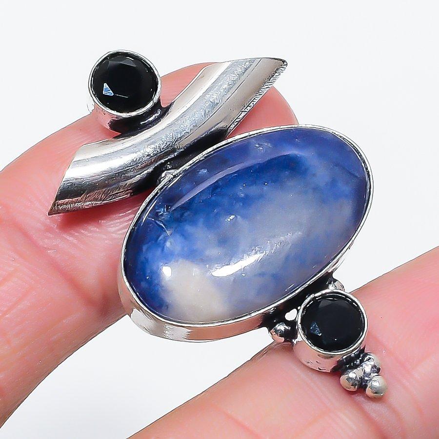 

Натуральный содалит, драгоценный камень шпинель, ювелирная подвеска из стерлингового серебра 925 пробы 1,65 f3L92