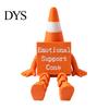 Funny Office Desk Ornaments Emotional Support Traffic Cone Buddy, Articulated Figurine with Robot Toy Sign, Monitor Decor, Companion Gift for