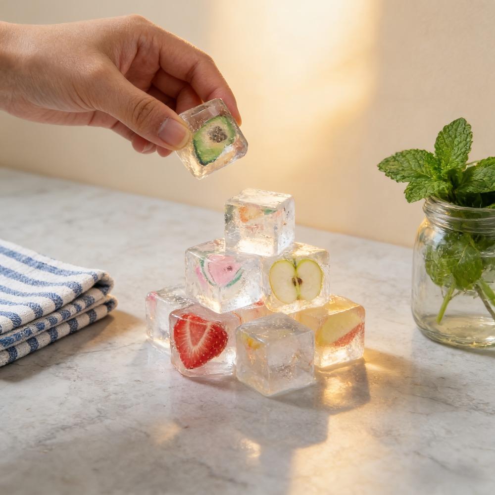 5/10/25Pcs Fruit Ice Cube Squishy Stress Relief Ball Fast Rebound Cute Soft Party Favor Gift Bag Filler Wedding Favors Gifts