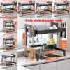 Wall Hanging Dish Drainer For Kitchen Counter With Drainage And Storage Function