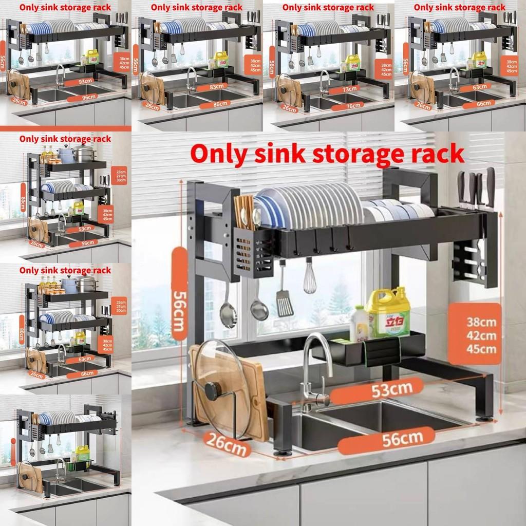 Wall Hanging Dish Drainer For Kitchen Counter With Drainage And Storage Function