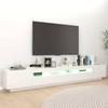 Vidaxl Szafka Pod Tv Z Oświetleniem Led, Biała, 260X35X40 Cm