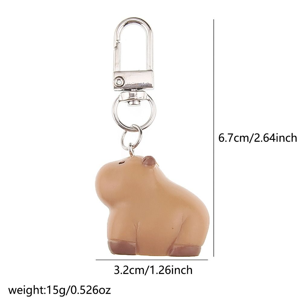 DIY Capybara Keychain Party Outfit Decor Key Pendant 3D Key Ring  Car