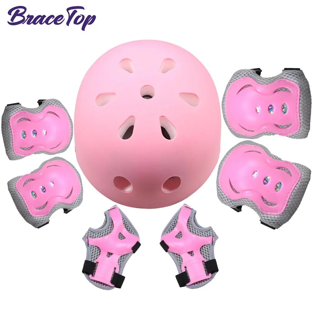 7-teiliges/Set Kinder Mädchen und Jungen Alter 3-10 mit Handgelenkschutz Knieschoner Ellbogenschoner Schutzausrüstung für Kleinkind Skaten Radfahren Roller