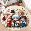 Gintama Round Area Rug Carpet Rug For Living Room Bedroom Sofa Playroom Decor Nonslip Floor Mat
