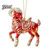 Decorative Hanging Ornaments for Tree 2PCS Christmas Goat Ornaments 2D Acrylic Festive Party Supplies Pendants Lightweight Holiday Home Decor
