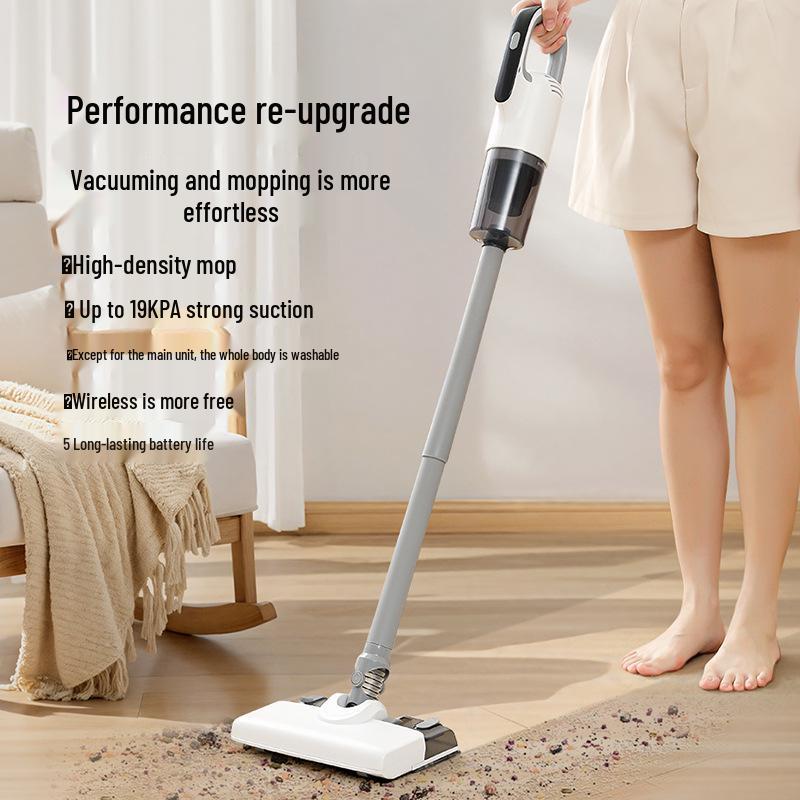 Wireless Handheld Vacuum & Mop: Powerful Suction, Mite Removal, Rechargeable All-In-One for Home Use