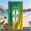 Brasilien Fußball Druck Strandtuch Schnelltrocknend Super Saugfähig Weiches Badetuch zum Schwimmen Strand Reisen Fan Souvenir Geschenk