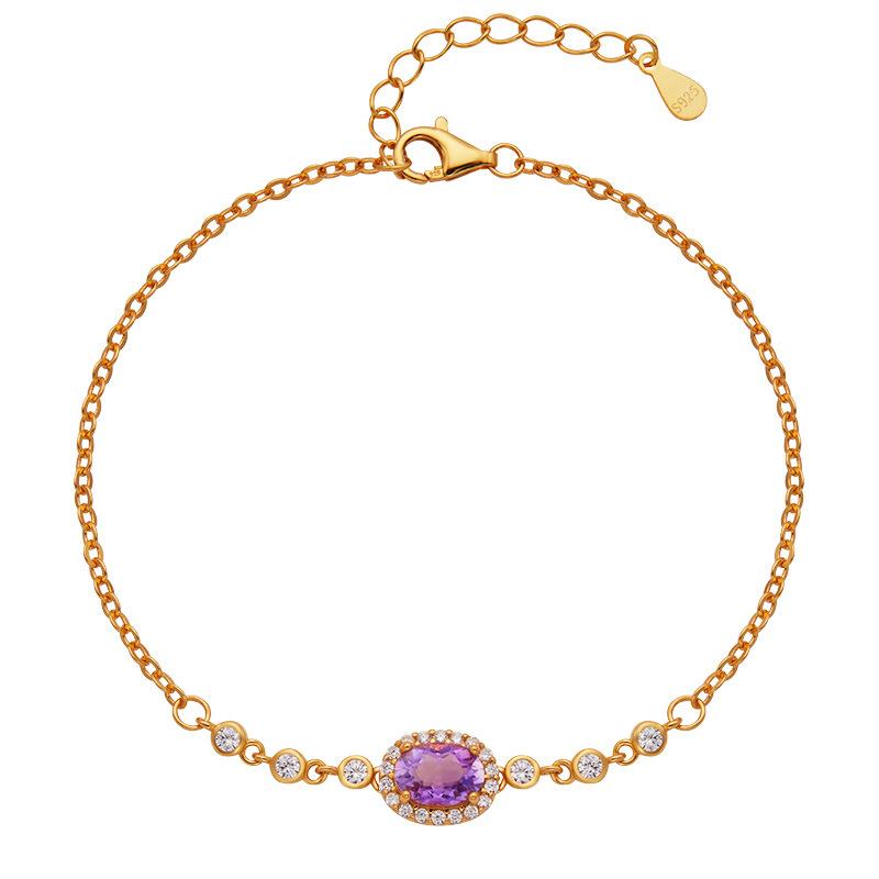 Color Treasure Jewelry Natural Garnet Topaz Peridot Citrine Bracelet Women