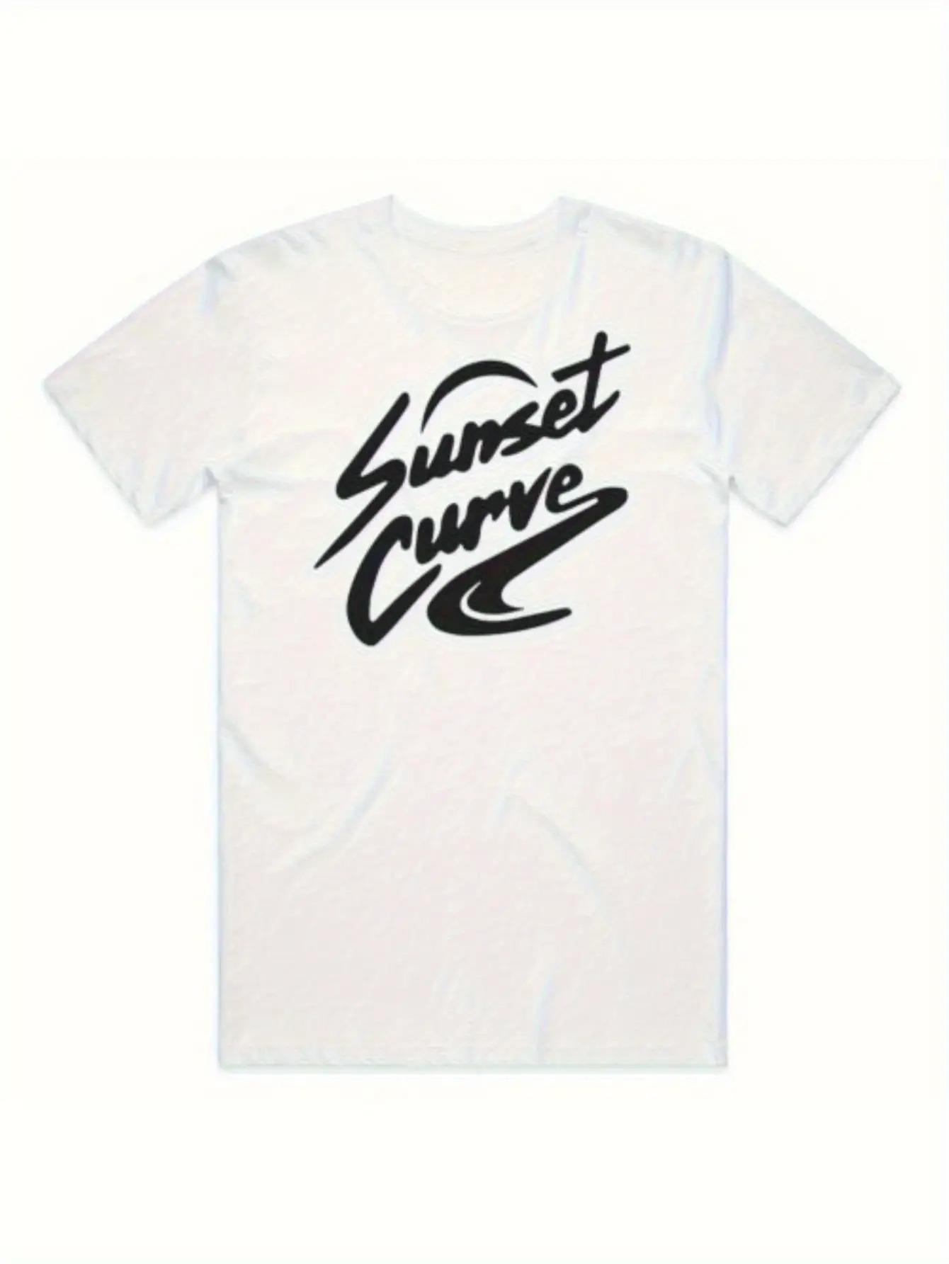 Men s 90s Retro Julie & The Phantom Sunset Curve Graphic T-Shirt - White Vintage Bold Black Logo Print XXXL