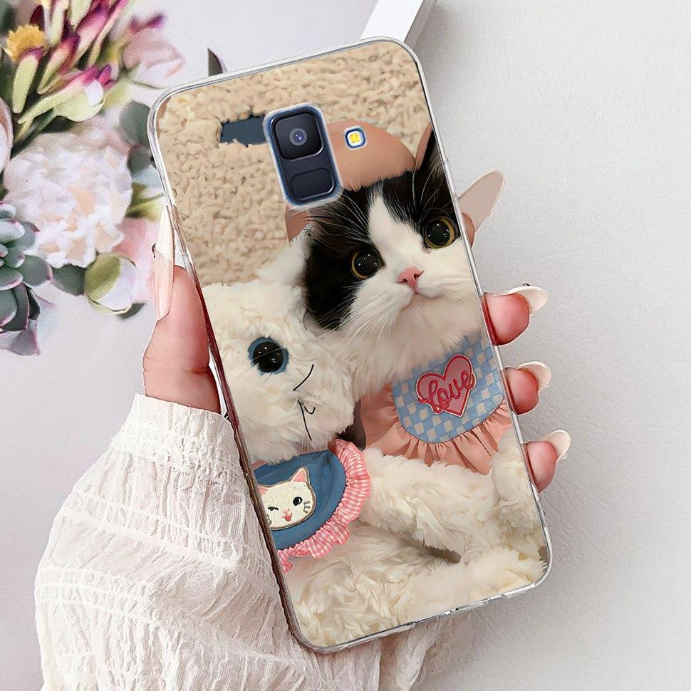 For Samsung Galaxy A6 2018 Case Luxury Painted Cover Soft Silicone Phone Case For Samsung A 6 A6 GalaxyA6 2018 Back Cover Coque