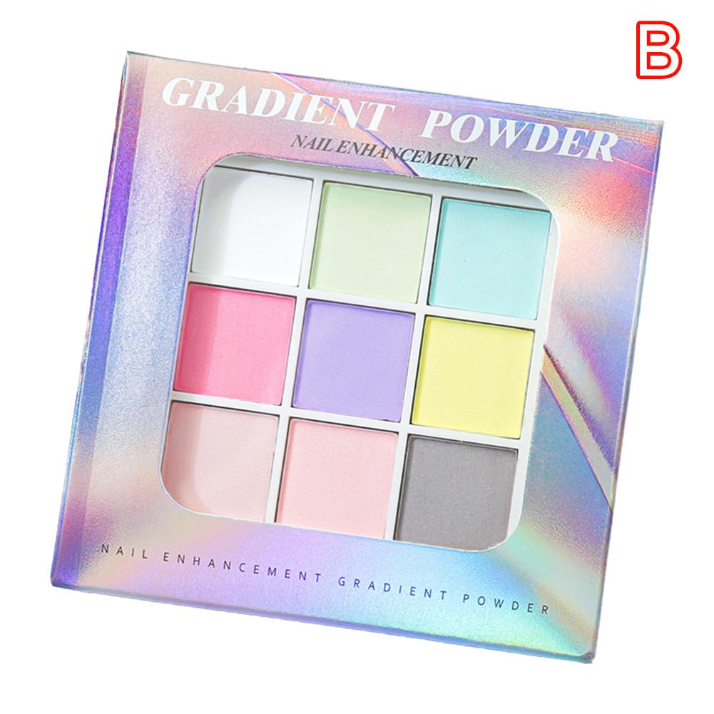 9Colors Solid Patting Nail Powders UV Polish Decoration Powder Gradient Matte Fine Pat Pat Mani R6J9