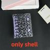 A7 Budget Binder Cover Clear Glitter PVC Binder Refillable Notebook for Photos Pictures Albums Organizer Planner Folder