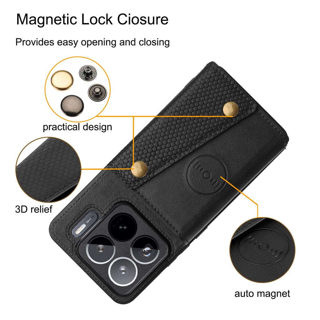 For Xiaomi 15S Pro Case with Card Slots Kickstand Leather + TPU Phone Cover