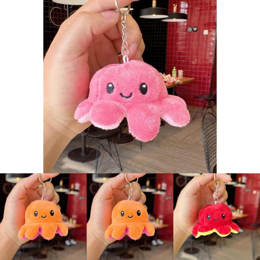 Wendbare Oktopus Plüsch Schlüsselanhänger Puppe Anhänger Für Kinder Geschenk