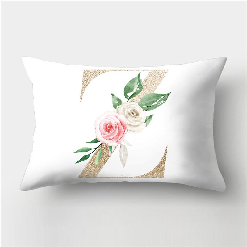 

Декоративні чохли на подушки 30X50 Золоті літери Дивані Подушки Nordic Home Decor Квіти Наволочки Декоративні подушки Поліестер 30x50cm