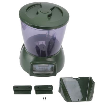Mangiatore automatico per pesci da 4,25 litri, display LCD, alimentato a batteria, distributore automatico di cibo per pesci da laghetto per
