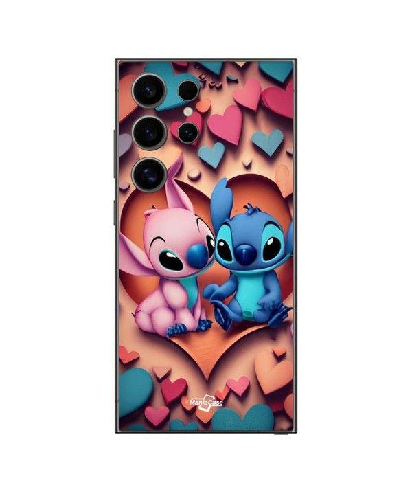 Case - Maniacase - Samsung Galaxy S25 Ultra - Silicone - Soft - Stitch Angel Colorful Heart