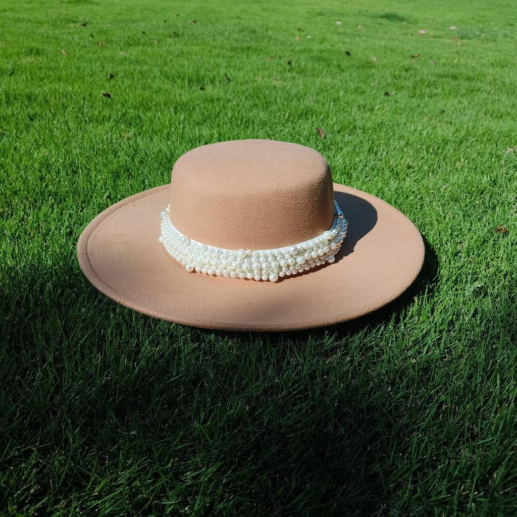 Flat Top French Fedora Classic Men's and Women's Jazz Hat Panama Hat Church Hat Chapeau Femme Hats for Woman