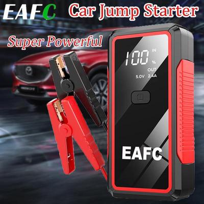 Portable Car Jump Starter Power Bank Emergency Booster Charger Starting Device for 12V Engine Smart Clip Emergency Kit for Camping and Road Trips