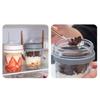 Practical Cereal Container With Spoon And Secure Top Glass Overnight Oats Jar Food Storage Organiser for Breakfast
