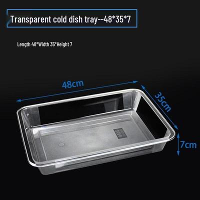 Rectangular Transparent Plastic Serving Tray