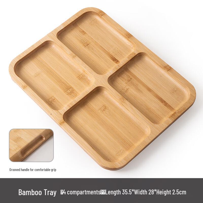 ZISIZ Bamboo Anti-Crack Tea Tray