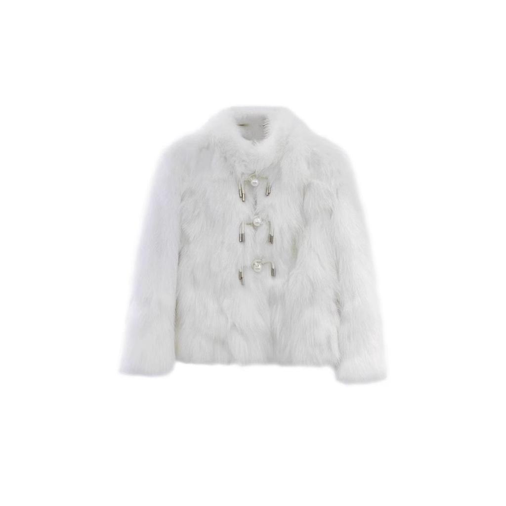 Winter new temperament celebrity imitation fur ladies plush short fashion thickened long fur coat