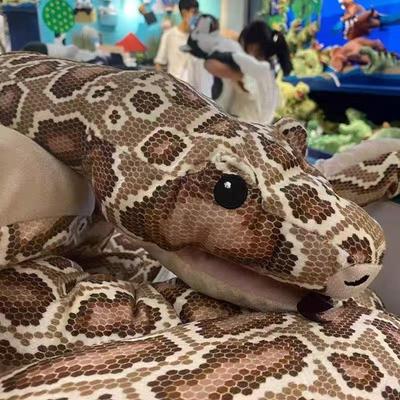 Simulated Snake Fake Snake Plush Toy Whole Cup Spoof Spotted Boa Constrictor Doll Children's Props