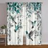 2pcs   Minimalist Curtains  Print Colorful Hummingbird Versatile Polyester (without Rod) Stuff Clearance Use for Living Room