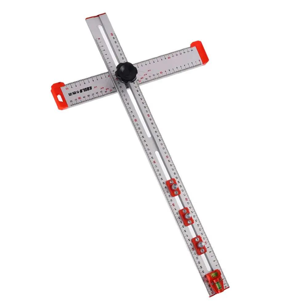 

60CM High Precision Angle Ruler Woodworking Drill Bit Tools Punch Scribe Tool Jig Crossed-Cut Measuring Hole Gauge Ruler Ma G4Q1