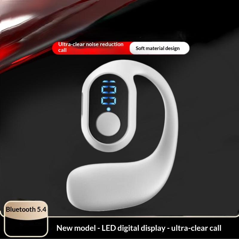 Single Ear Wireless Bluetooth Earpiece IPX4 Sweatproof 360 Sound Long Battery Life Headset for Gym Workout Outdoor