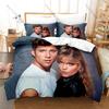 Grease Danny & Sandy Rydell High Pink Ladies 50s Retro Musical Movie HD Print Bedding Set Duvet Cover + 2 Pillowcases Bedroom