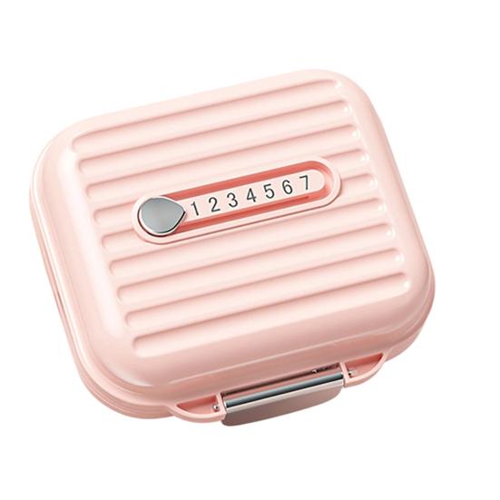 xiaobudian 7 Compartments Pill Box, with Sealing Ring And Lock Buckle, Waterproof Double-Layer Medicine Organizer, for Travel Daily Use