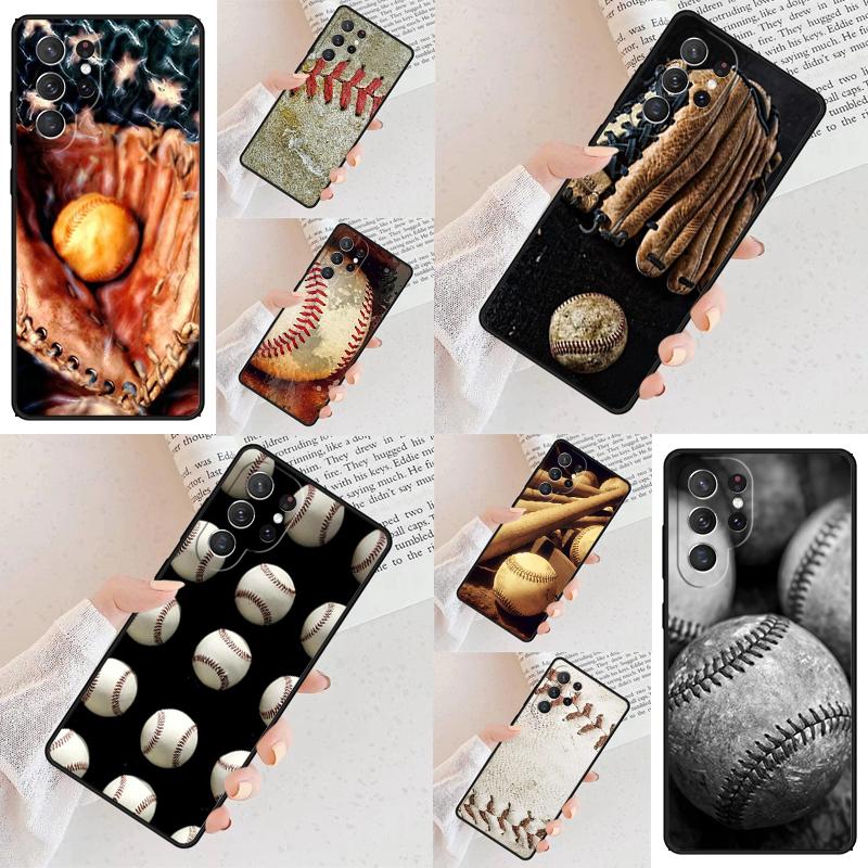 Baseball Texture Image Cell Phone Case for Samsung Galaxy S26 Ultra S25 S24 S23 S22 S21 S20 Note10 Cover
