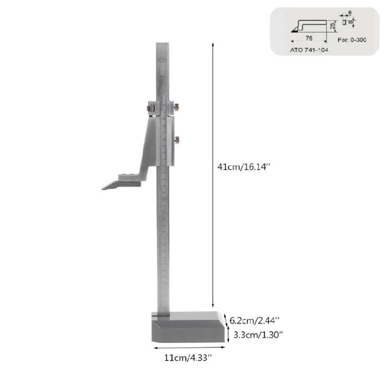 Stainless Steel Calipers Altitude 0-300MM Electronic Measuring Tool for Jewelry