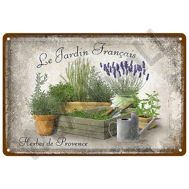 Retro Flowers Bird Metal Sign Garden Decorations Wall Art Mural Vintage Tin Sign Home Plate Room Decor Garden Painting Gift F