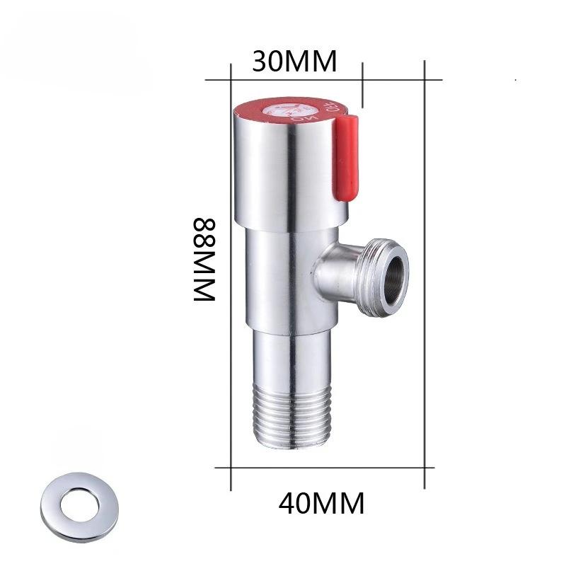 Válvula de Entrada Caliente Fría de Acero Inoxidable Válvulas de Ángulo de Llenado de Inodoro Grifo Calentador de Agua para Lavabo Fregadero Accesorios de Cocina Baño