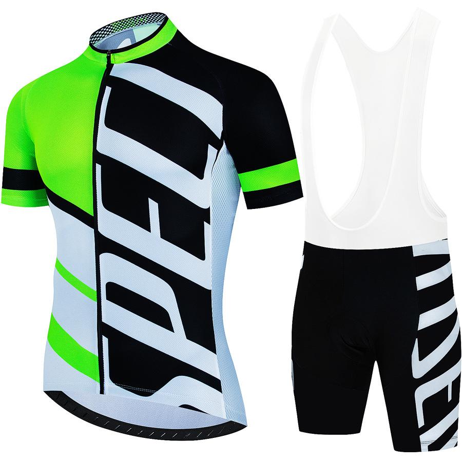 Tour De France Team Cycling Jersey & Pants Set Men's Short Sleeve Summer Bike Clothing Breathable Quick Dry Outdoor Road Bicycle