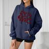Dames Losse Comfortabele Casual Mode Karakter Bedrukt Hoodie Lange Mouw Sweatshirt